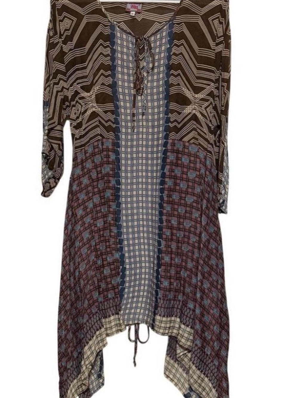 Johnny Was Multicolor Printed Tunic/Mini Dress